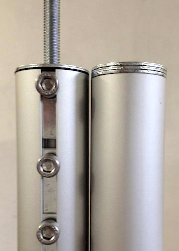 creaktiv liefert auch Unterlegscheiben mit, um den Höhenunterschied zwischen neuem Rohr (links) und altem Rohr (rechts) auszugleichen